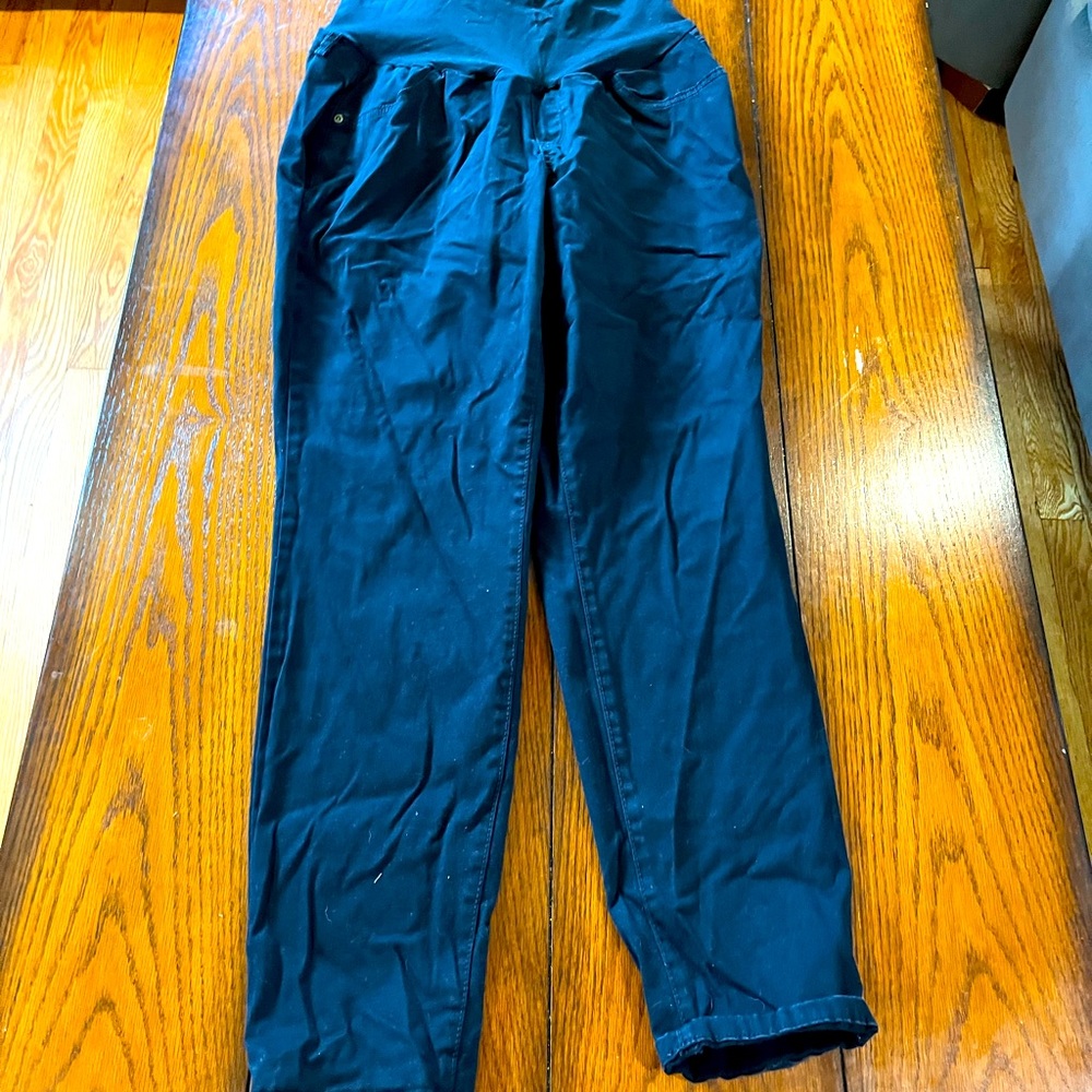 Maternity black skinny khaki dress pant